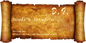 Dovák István névjegykártya