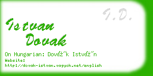 istvan dovak business card